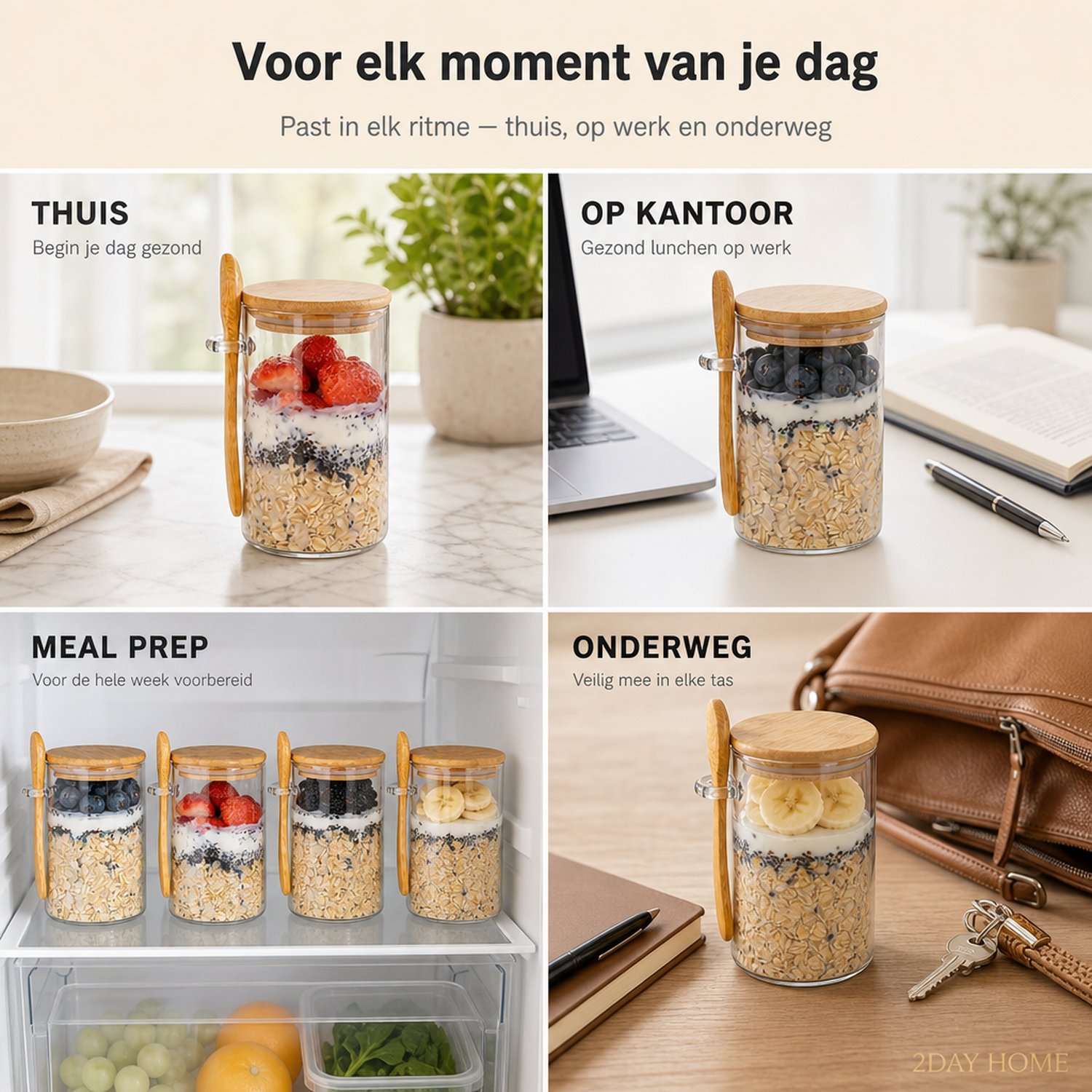 Meal prep voor de week met 2DAY HOME potten